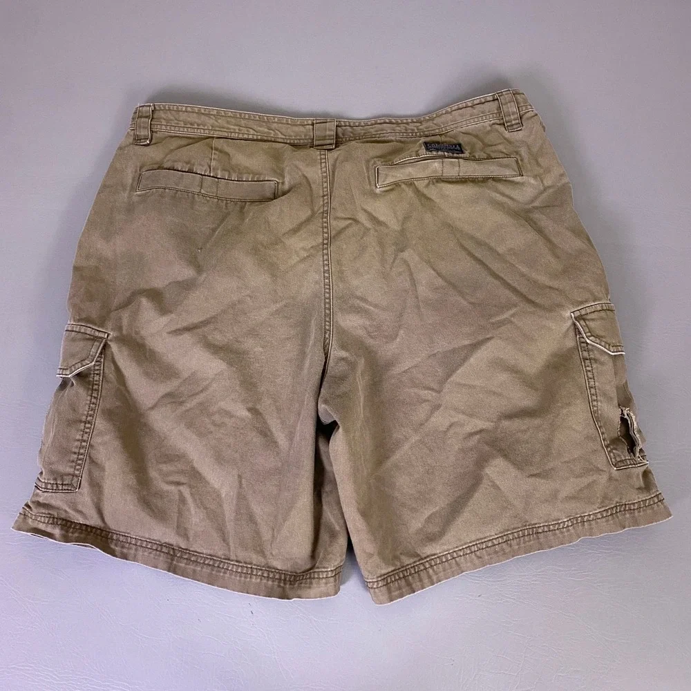 Columbia Cargo Shorts Men's Size 42w 10i Brown Omni-Shade Cotton Hiking Outdoor*